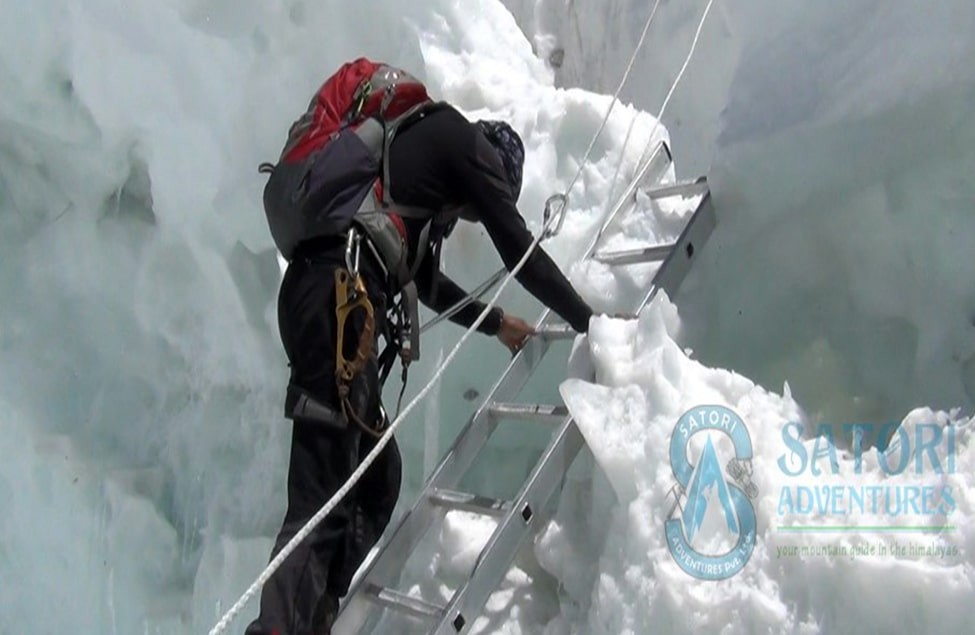 Khumbu Ice fall in Himalayas 